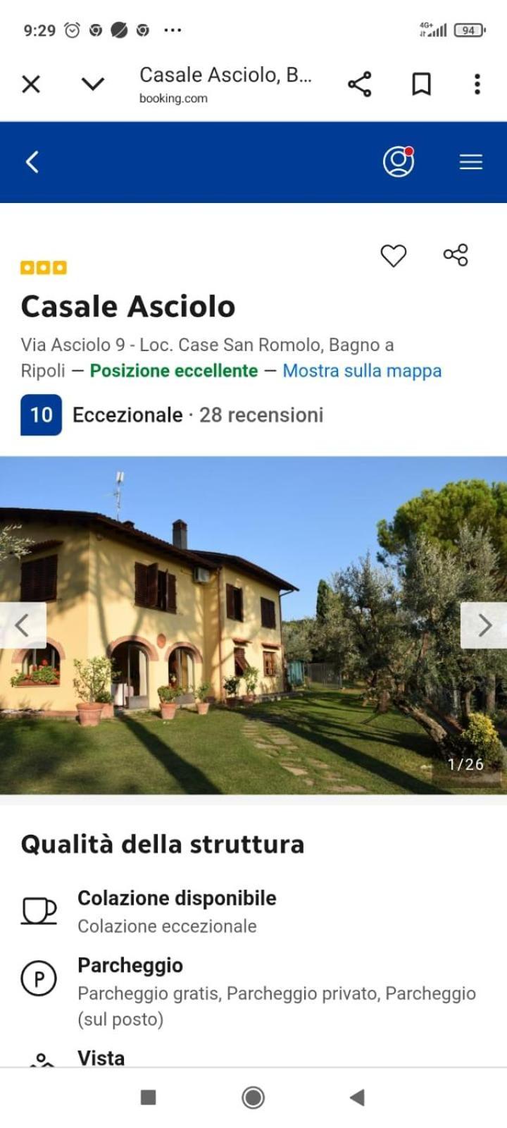 Casale Asciolo Bed & Breakfast Bagno a Ripoli Dış mekan fotoğraf